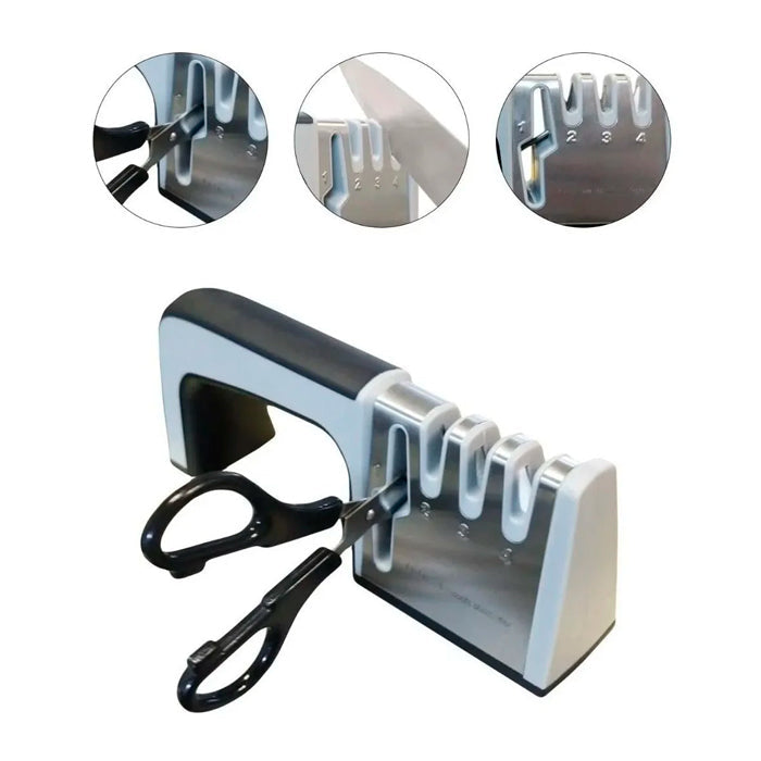 Amolador Profissional 4 em 1 para Tesouras e Facas