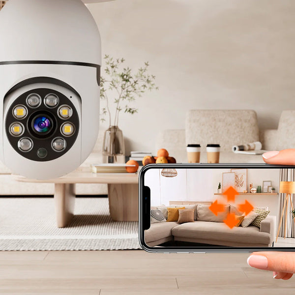 Câmera de Segurança Wi-Fi Visão Noturna Panorâmica 360º