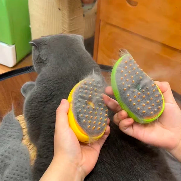Escova 3 em 1 a Vapor Remoção de Pelos Cães e Gatos