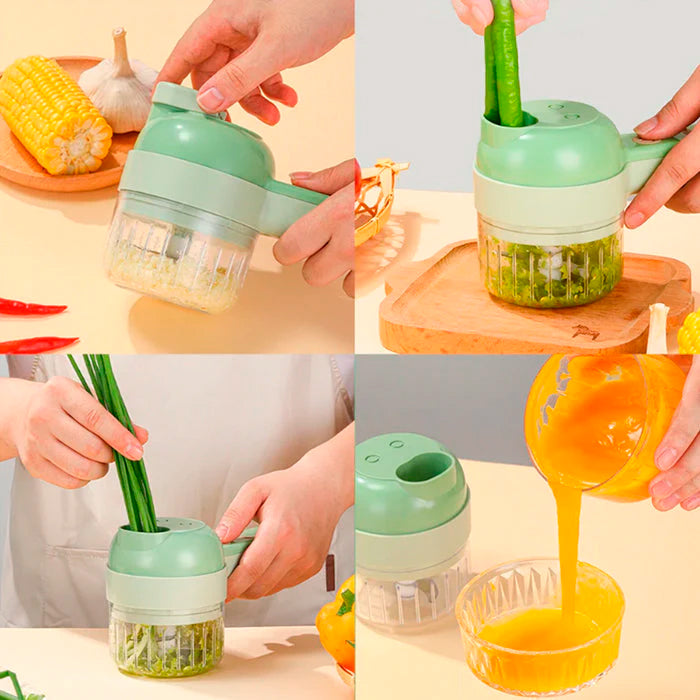 Fatiador e Triturador de Legumes Elétrico 4 em 1