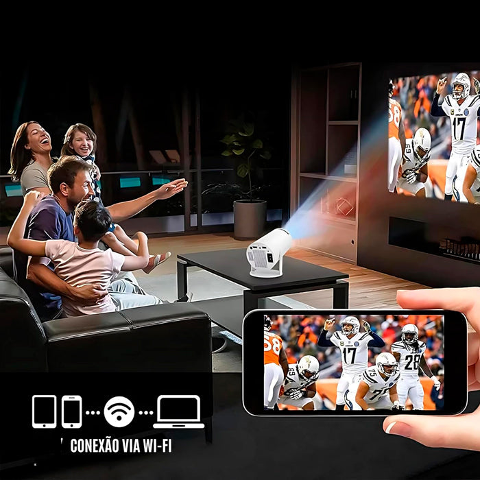 Mini Projetor 4K Portátil 100 Polegadas