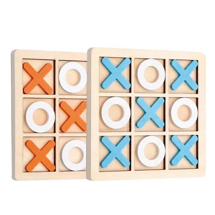 Tabuleiro de Madeira Mini Jogo da Velha Montessori