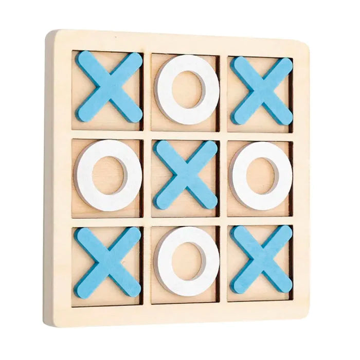 Tabuleiro de Madeira Mini Jogo da Velha Montessori