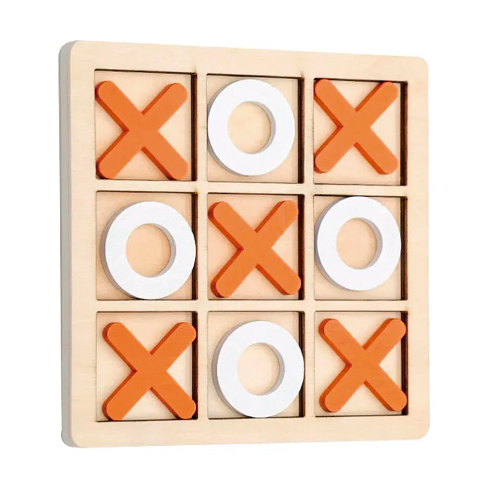 Tabuleiro de Madeira Mini Jogo da Velha Montessori